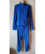 Juicy Couture L blue top pant outfit track suit terry cloth - $139.99