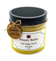 Pineapple Soft Sugar Scrub Exfoliating Bath Scrub holiday gift for her body - £8.15 GBP