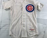 Vintage Chicago Cubs Jersey Size 40 White Blue Majestic Made In USA Butt... - $74.24