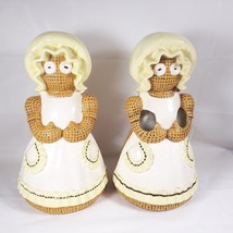 Burlap Doll Utensil Holder and Sponge Holder Country Funky Cottage Decor Ceramic - £19.84 GBP