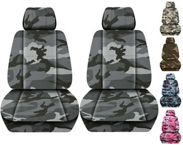 Front set car Seat covers Fits Ford F150 truck 2009 to 2021 urban camo 9 Colors - £80.93 GBP+