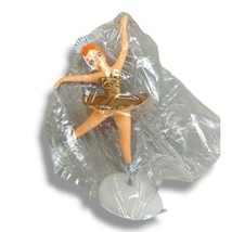 Vintage Ballerina Dancer Plastic Cake Topper Reusable Figurine 60s NEW (b)  - $15.95
