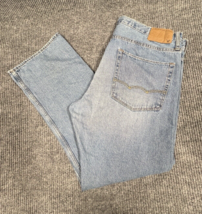 American Eagle Jeans Mens 36x32 Relaxed Blue Denim Pant Straight Leg Med... - $31.11