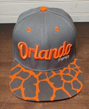 Orlando Florida Essential Grey and Orange Snapback Cap/Hat - £9.57 GBP