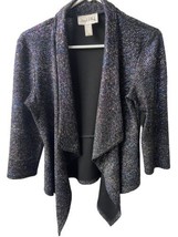 Joseph RibKoff Open Front Jacket Size 2 Black Cruise Party Sparkly - £38.53 GBP