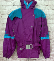 Spyder Womens 8 Ski Jacket Belted Thinsulate Hong Kong Vintage Purple Tu... - £77.84 GBP