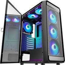 Gaming Computer Desktop Gaming PC RGB Ryzen 5 16GB RAM 12 Core CPU SSD Radeon - £604.10 GBP