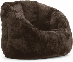 Brown Adult Faux Fur Bean Bag Chair From Urban Shop - £90.82 GBP