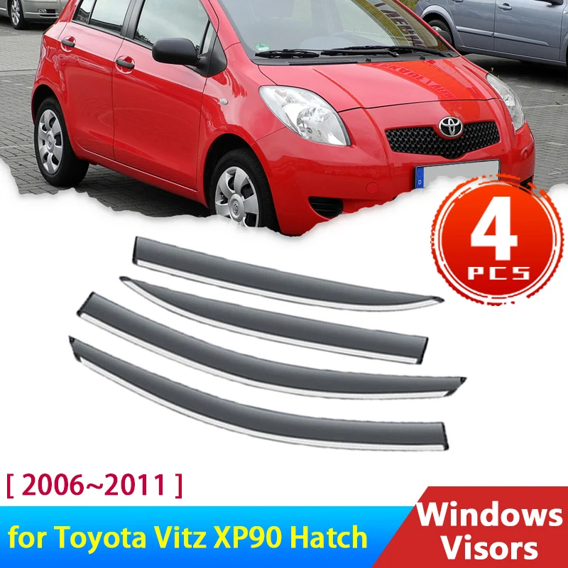 Deflectors for Toyota Vitz XP90 90 Hatch Yaris Daihatsu Charade 2006~2011 - £98.55 GBP