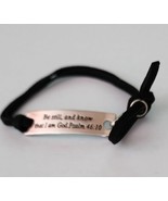 Scripture Bracelet ~ Be still, and know that I... ~ Psalm 46:10 ~ Black ... - $363.95 MXN