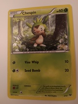 Pokemon 2014 XY McDonalds Coll #2/12 Chespin Holo Foil Single Trading Card NM - $11.99