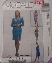 McCall’s Misses’ Dress Unlined Jacket & Skirt Size 18-22 #8669 Uncut 1997 - $5.99