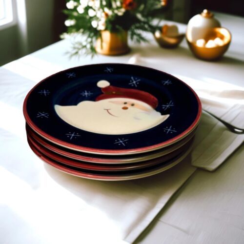 LAURIE GATES 4-Salad Plates The Cellar Christmas Twilight Collection Dessert