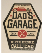 Dad&#39;s Garage If It&#39;s Broke Call Dad Embossed Metal Sign - $19.79