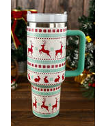 Blue Christmas Pattern Stainless Steel Tumbler - $40.68+