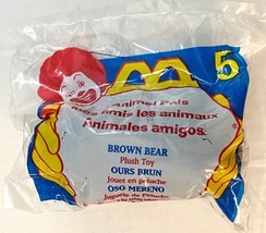 1997 Animal Pals McDonalds Happy Meal Toy Mini Plush Brown Bear #5 - £3.97 GBP