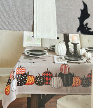 Nicole Miller Tablecloth Halloween theme Pumpkin 60”x 84” Colorful Pumpk... - £27.56 GBP