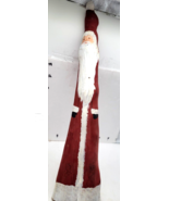 Tall Wooden Hand Painted Carved Folk Art VTG   Christmas Santa 25&quot; Figurine - $1,026.37 MXN