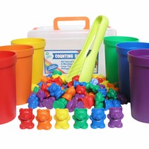 Legato Counting/Sorting Bears; 60 Rainbow Colored Bears, 6 Stacking Cups, Kids T - £25.63 GBP