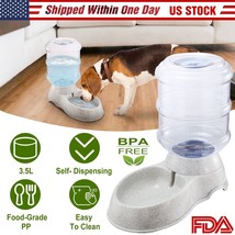Automatic Water 1 Gallon Gravity Dispenser Dog Cat Pet Drinking Fountain... - £36.62 GBP