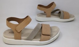 Ecco Flowt 2 Band Sandals Lion Brown Beige Women Size 36 US 5 5.5 Comfor... - £23.73 GBP