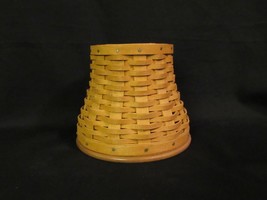 Longaberger Basket Vase 2005 Signed 4.5&quot; tall, Wood Base Container - $12.00