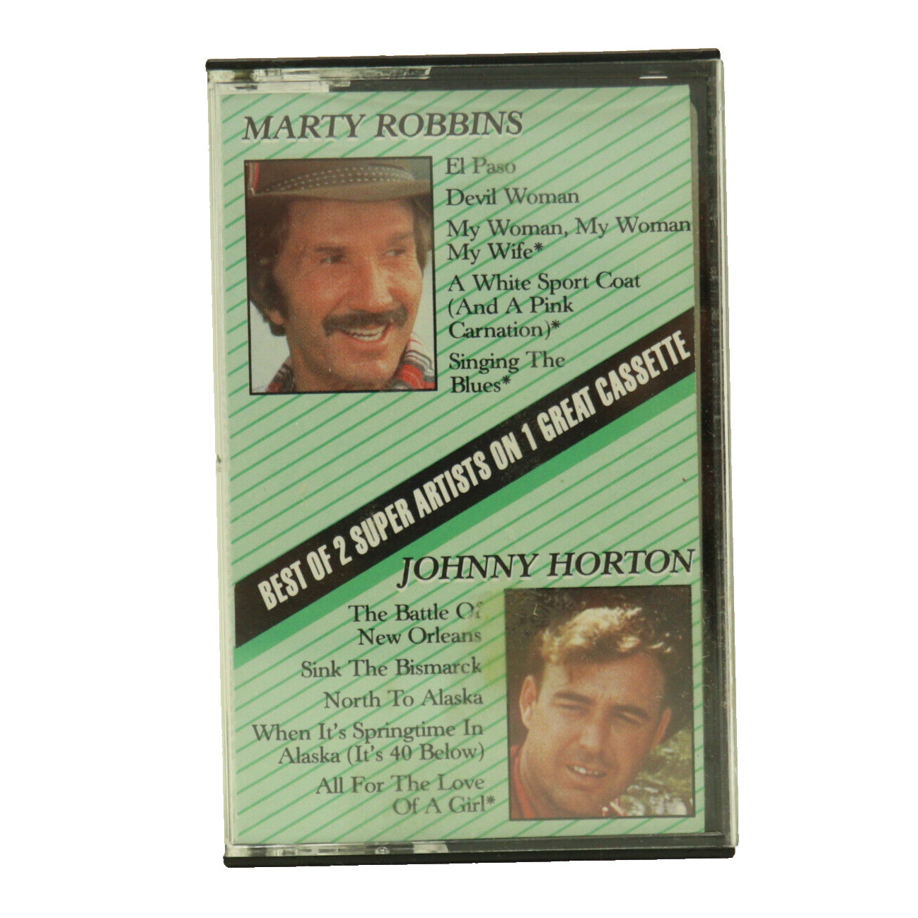 Marty Robbins / Johnny Horton Best Of 2 Super Artists On Cassette Tape - £4.37 GBP