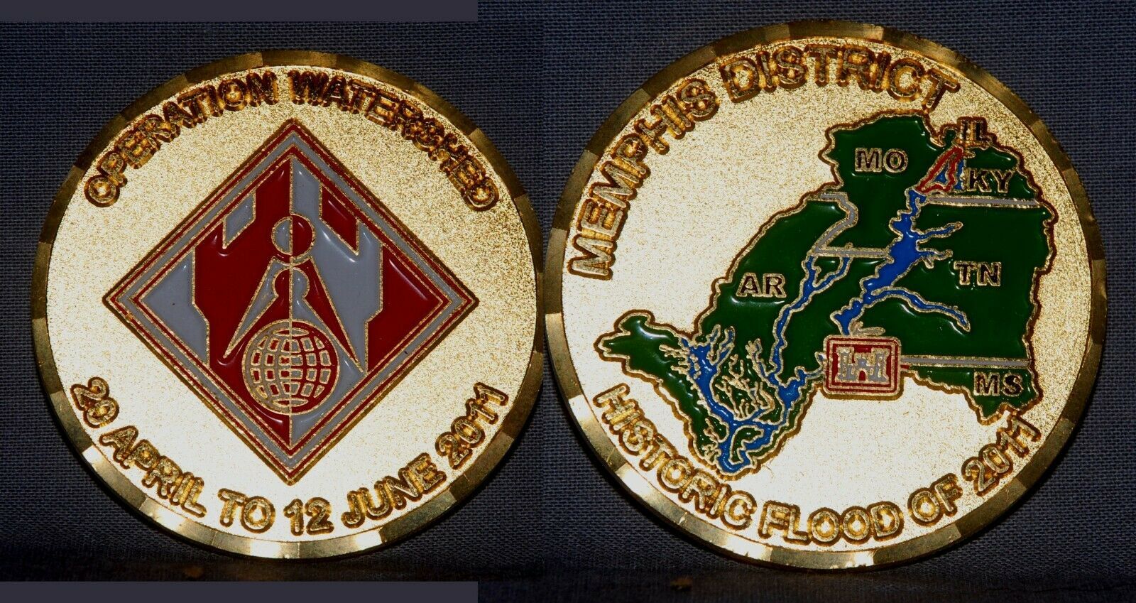 BIG ARMY ENGINEERS MEMPHIS DIV. OPERATION WATERSHED HISTORIC FLOOD 2011 ... - $9.89
