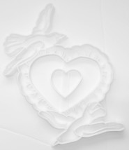 Dove Love Birds With Heart Wedding 7.5 Inch Pie Top Topper Cutter USA PR3318 - £15.68 GBP