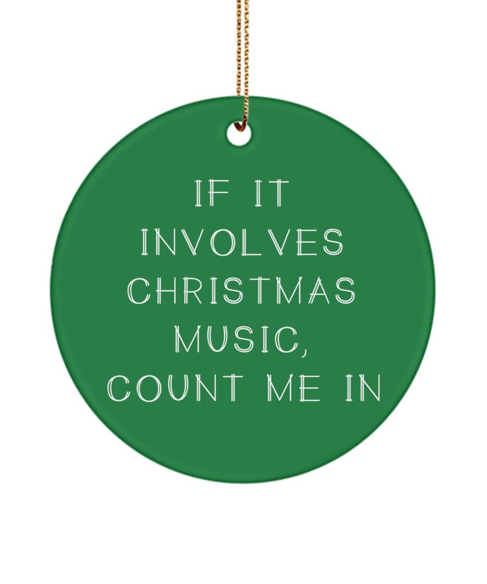 Azcatie Designs Fun Christmas Music Ornament for Year Round Music Lover Ornament