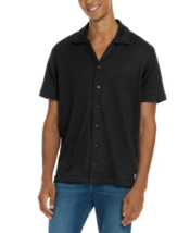 Scotch &amp; Soda Jersey Short Sleeve Button Up Shirt BLACK Men&#39;s Sz M NWT - $21.29