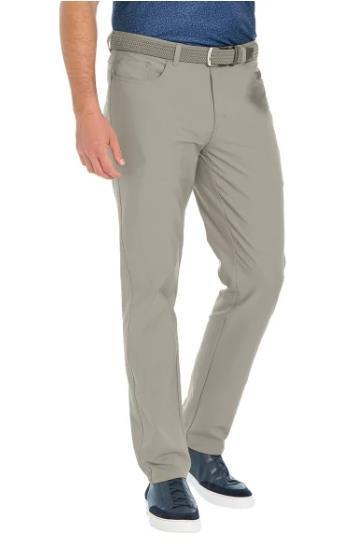 Greg Norman Mens Pants Green 5-Pocket Stretch Shark Logo Elastic Waist M... - $44.99