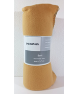 GOLD Lightweight FLEECE THROW BLANKET 50” X 60” for CAR PET SOFA - $230.34 MXN
