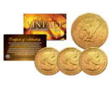 Susan B. Anthony US Coin Authentic 24K GOLD PLATED w/ Capsules &amp; COAs (L... - £9.54 GBP