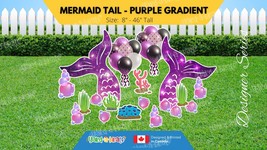 Mermaid Tail - Purple Gradient Sign Package (Total 19 pcs) | Yard Sign Outdoor L - £99.91 GBP