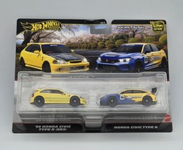 Hot Wheels Premium Car Culture 2-Pack 1999 Honda Civic Type R EK9 &amp; Civi... - $438.16 MXN
