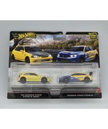 Hot Wheels Premium Car Culture 2-Pack 1999 Honda Civic Type R EK9 &amp; Civi... - $32.58 CAD