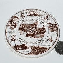 Surrender of Cornwallis Yorktown Virginia 3&quot; Ceramic Coaster Tiles w Cor... - £12.72 GBP