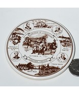 Surrender of Cornwallis Yorktown Virginia 3&quot; Ceramic Coaster Tiles w Cor... - $15.95