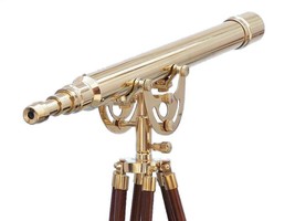 Floor Standing Brass Anchormaster Telescope Floor Standing Antique Brass Harbor  - £215.42 GBP