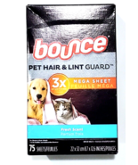 Bounce Pet Hair And Lint Guard 3x Mega Sheet Fresh Scent 75 Sheets - $31.99