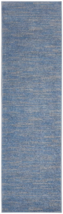 2' X 10' Blue And Grey Striped Non Skid Indoor Outdoor Runner Rug - €102,59 EUR