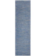 2&#39; X 10&#39; Blue And Grey Striped Non Skid Indoor Outdoor Runner Rug - €102,59 EUR