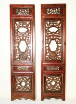 Antique Chinese Screen Panels (2938)(Pair); Cunninghamia Wood, Circa 180... - $522.85