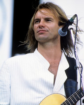 Sting 1980&#39;s with Long Hair on Stage 16x20 Canvas - £54.92 GBP