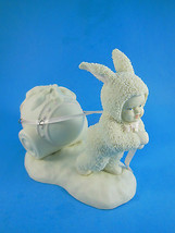 Department 56 Snowbunnies Baby Easter Egg 6&quot; x 4.5&quot; Bisque porcelain - £13.28 GBP