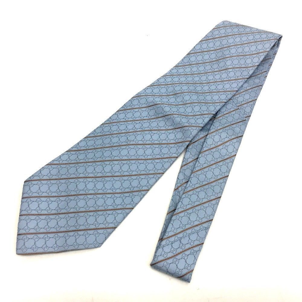 AUTHENTIC GUCCI GG Silk Tie Necktie Light Blue - $150.00
