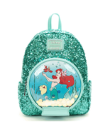 Loungefly Disney Little Mermaid Snow Globe Sequin Mini Backpack - £93.87 GBP