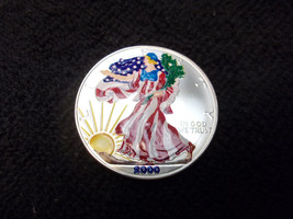 2000 American Silver Eagle, Beautiful Colorized Lady Liberty, 1 0z. 0.999 Silver - $38.61