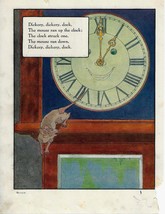 Antique Dickery Dock Mother Goose Rhyme Art Print 1915 Dual Sided 8 x 10.5 - £31.59 GBP